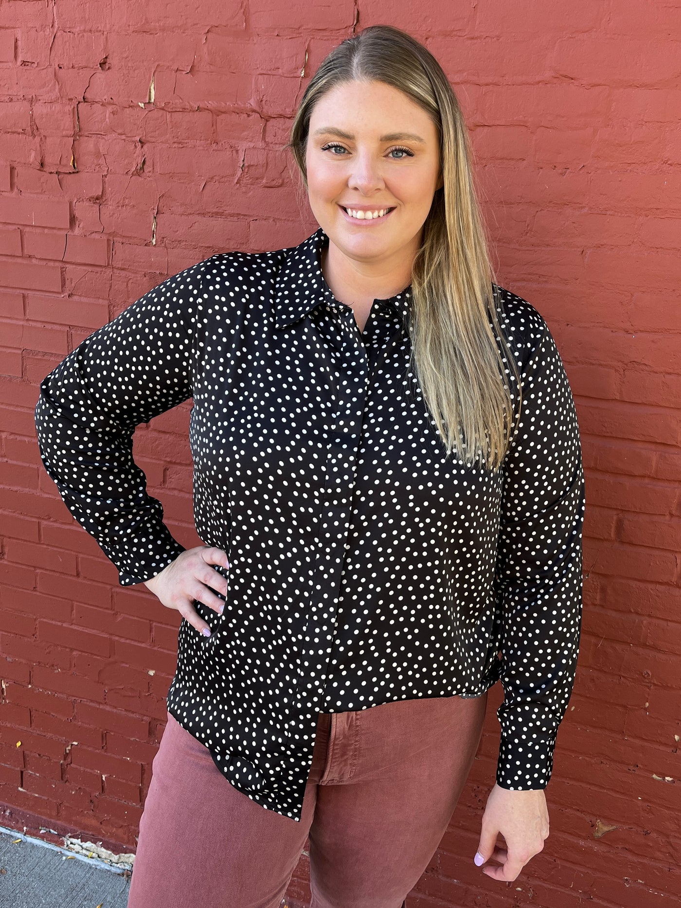 Polka Dot Dressy Top