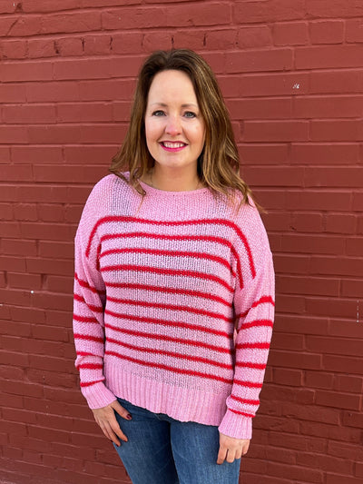 Candy Stripe Lightweight Sweater