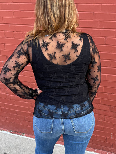 Black Lace Long Sleeve