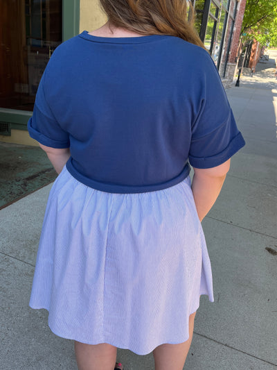 Navy Shirt Dress