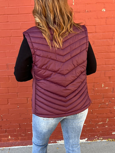 Burgundy Winter Vest