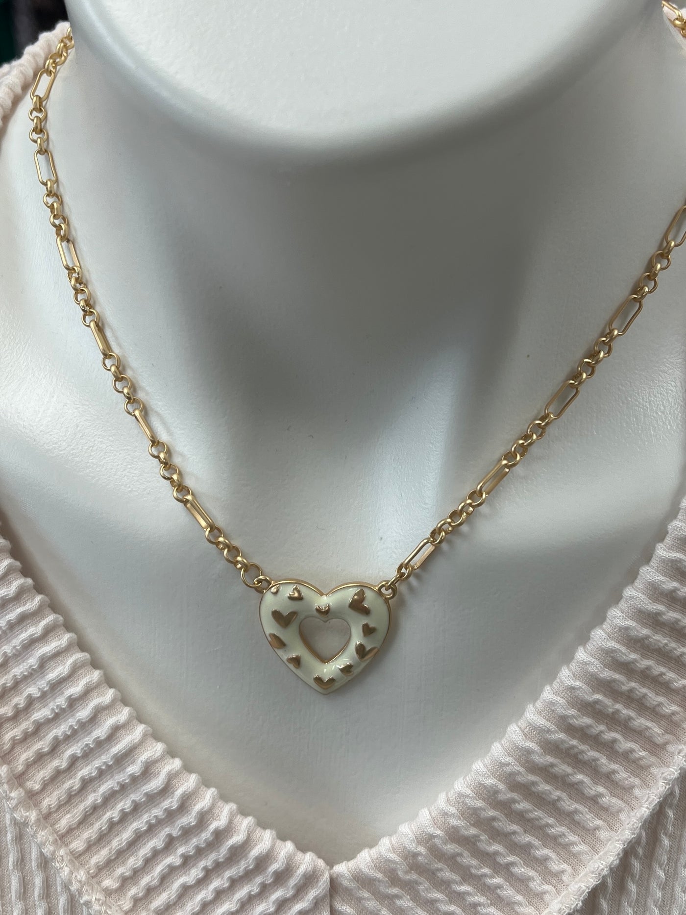 Enamel Heart Necklace