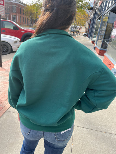 Hunter Green 1/4 Zip Pullover