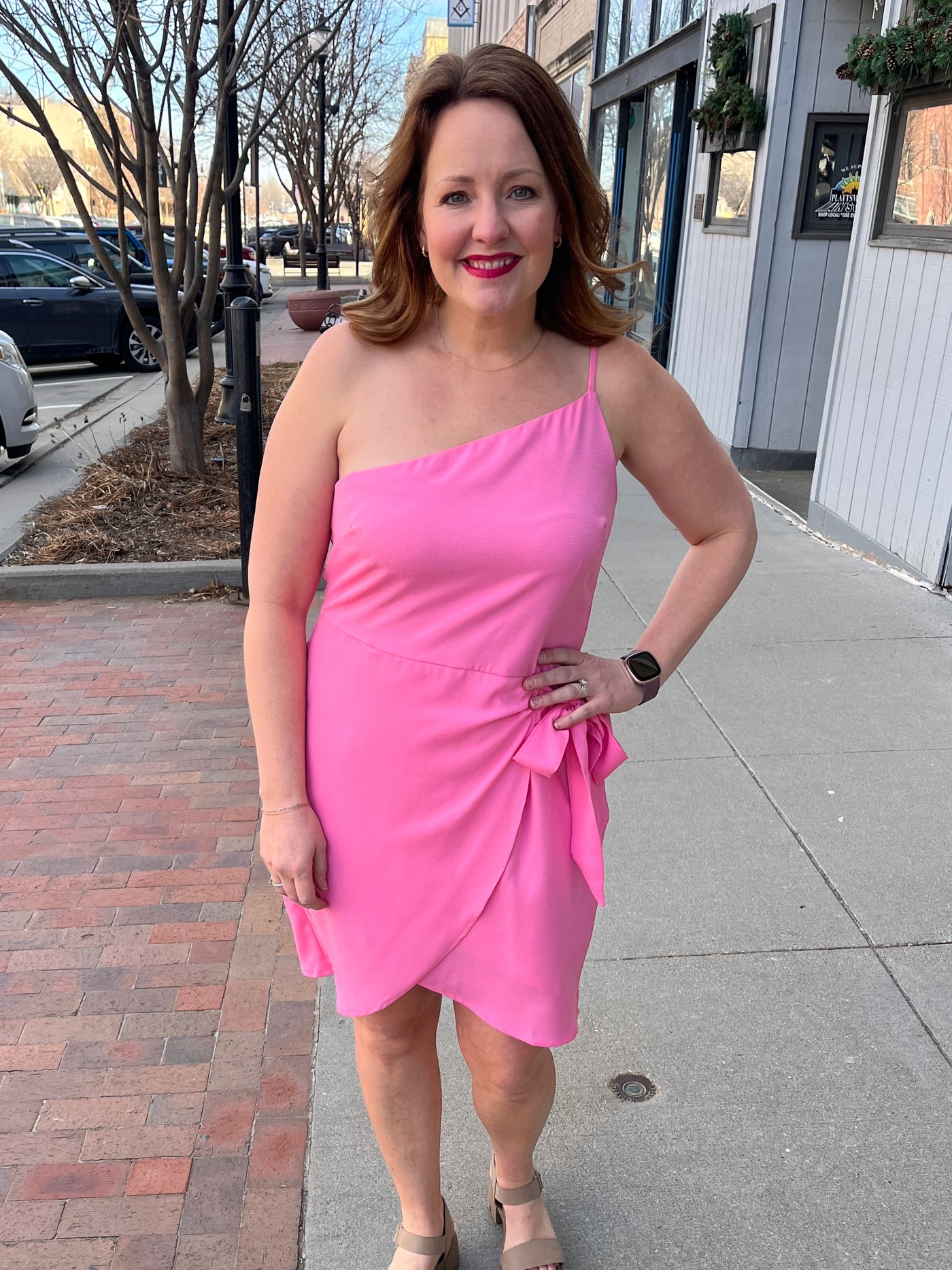 Pink Wrap Dress