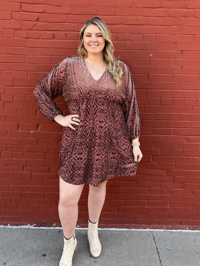 Mauve Velvet Dress