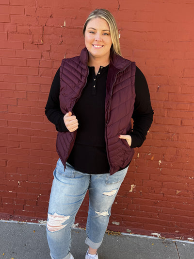 Burgundy Winter Vest