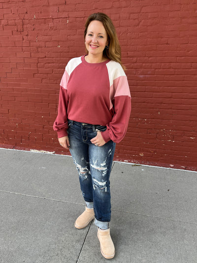 Falling Pink Crewneck