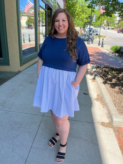 Navy Shirt Dress