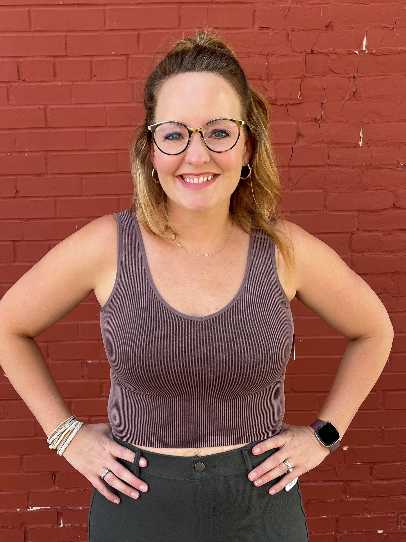 Ribbed Cropped Tank