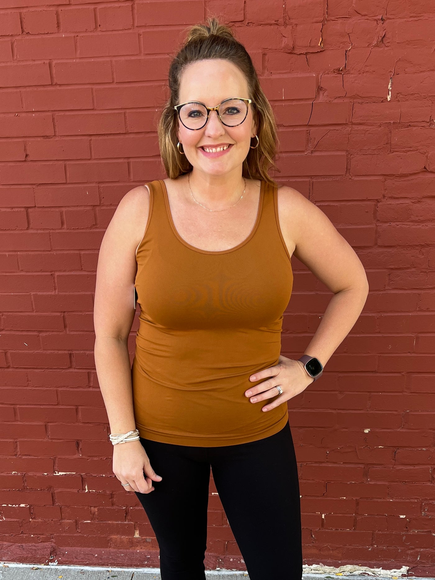 Reversible Layer Tank - Caramel