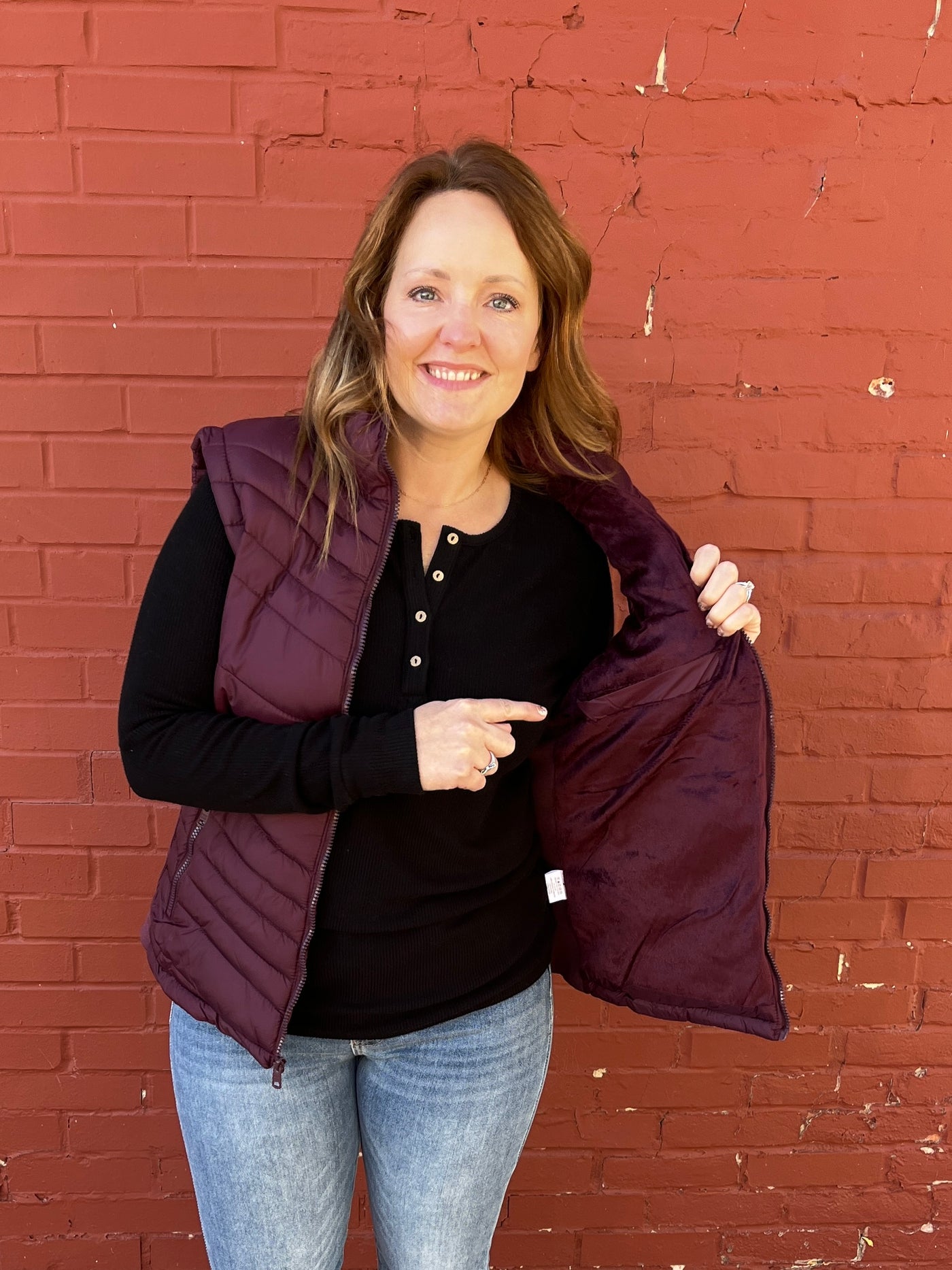 Burgundy Winter Vest