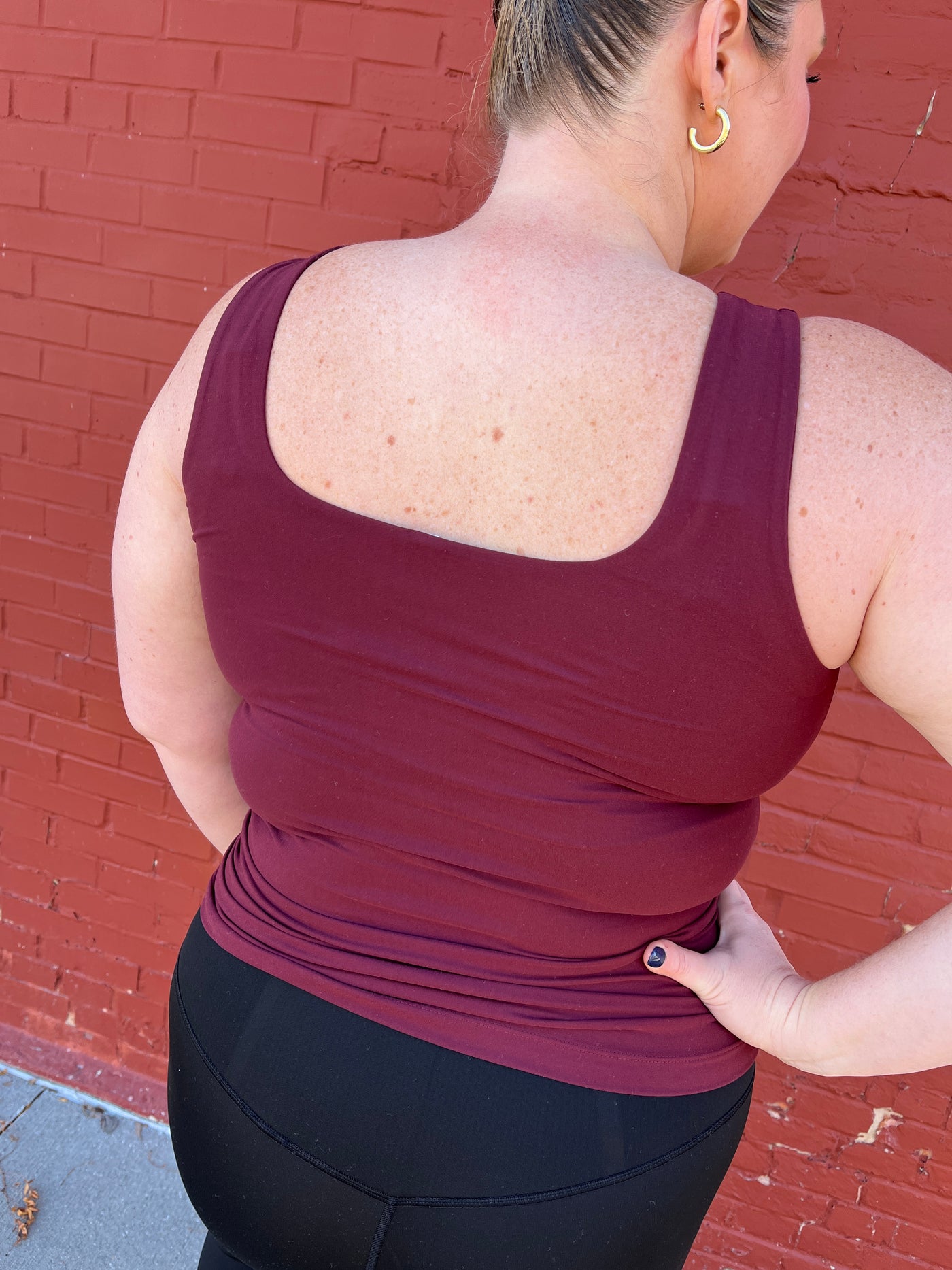 Squared Layer Tank - Red Merlot