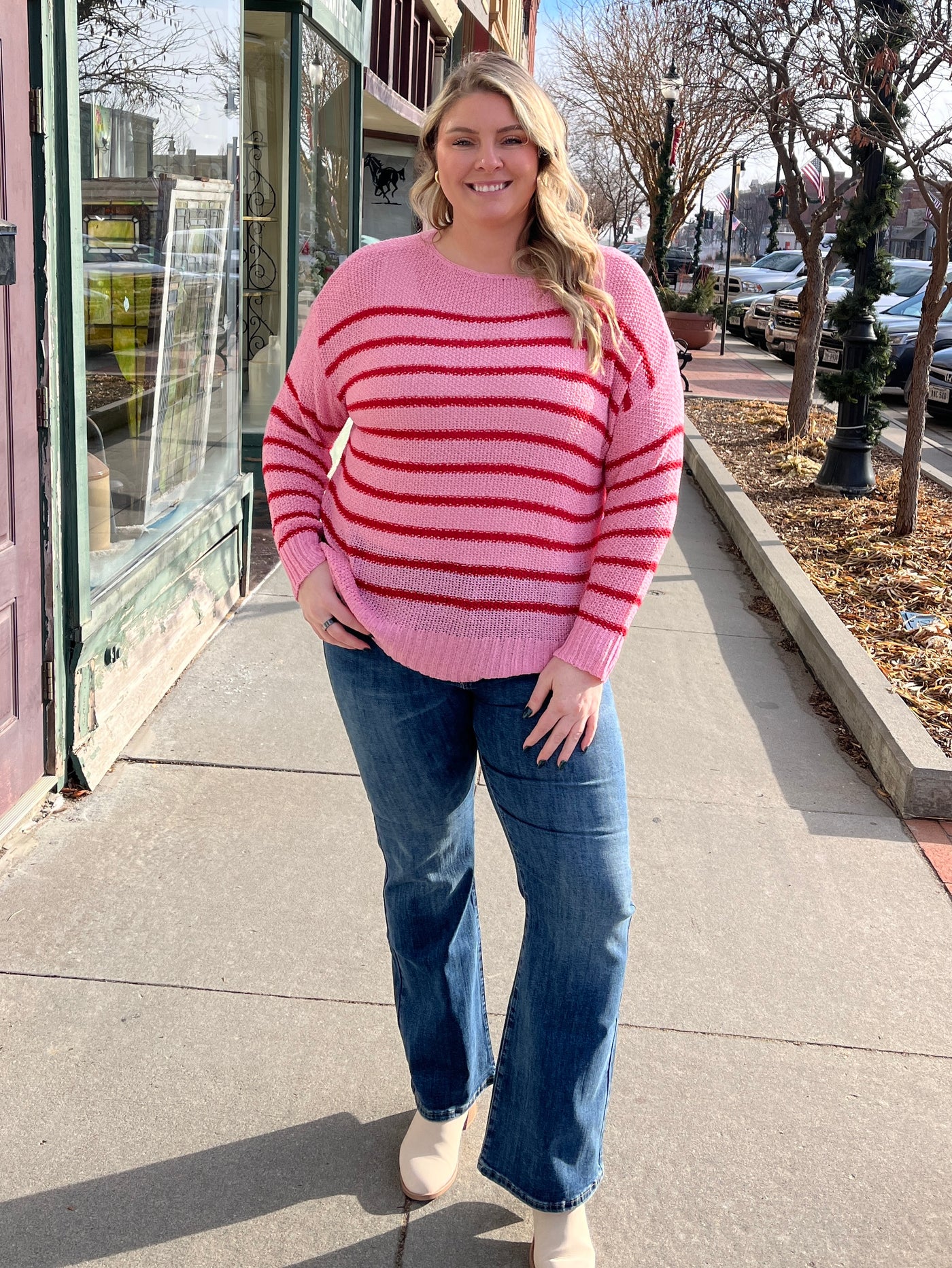 Candy Stripe Lightweight Sweater