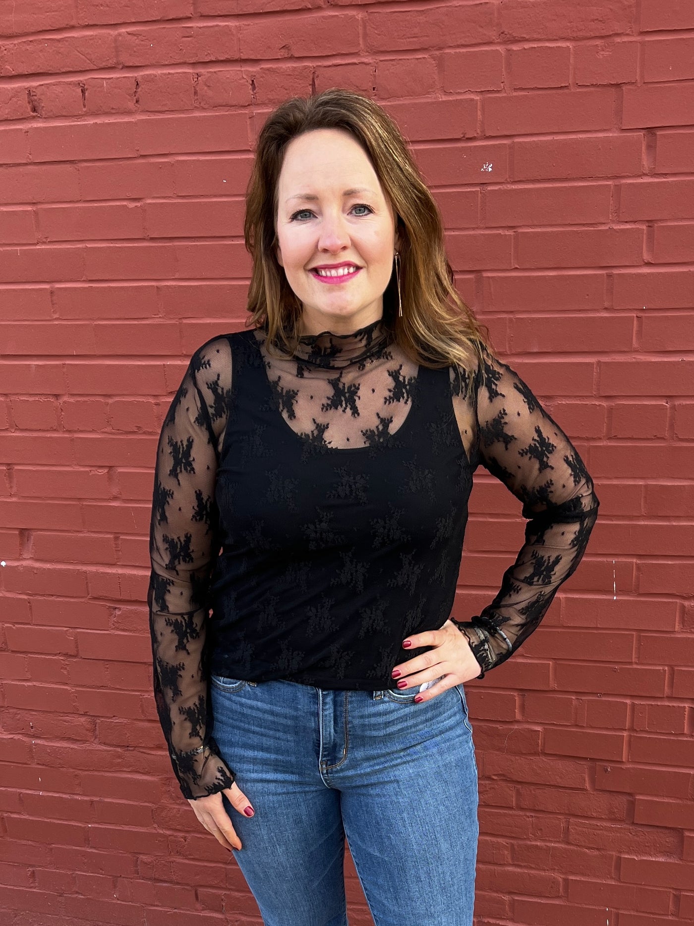 Black Lace Long Sleeve