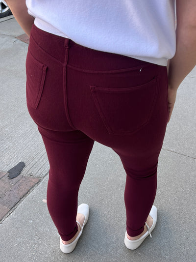 Burgundy Jegging