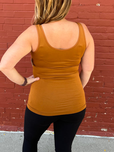 Reversible Layer Tank - Caramel