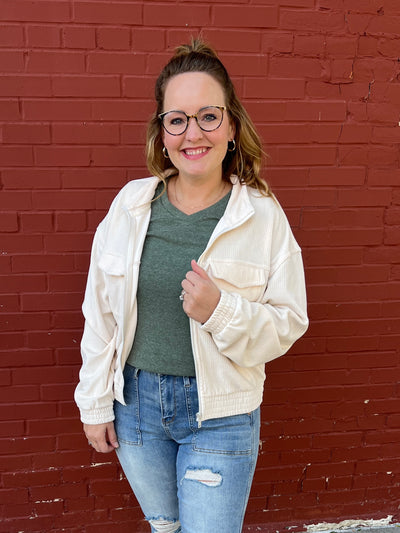 Cream Corduroy Jacket