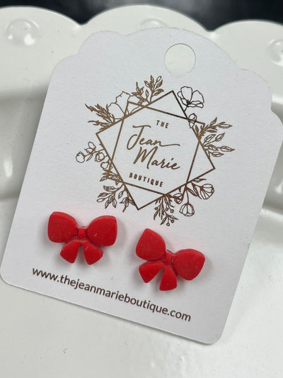 Handmade Clay Stud Holiday Earrings