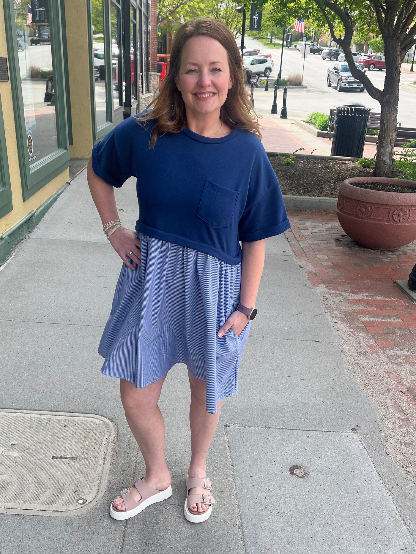 Navy Shirt Dress