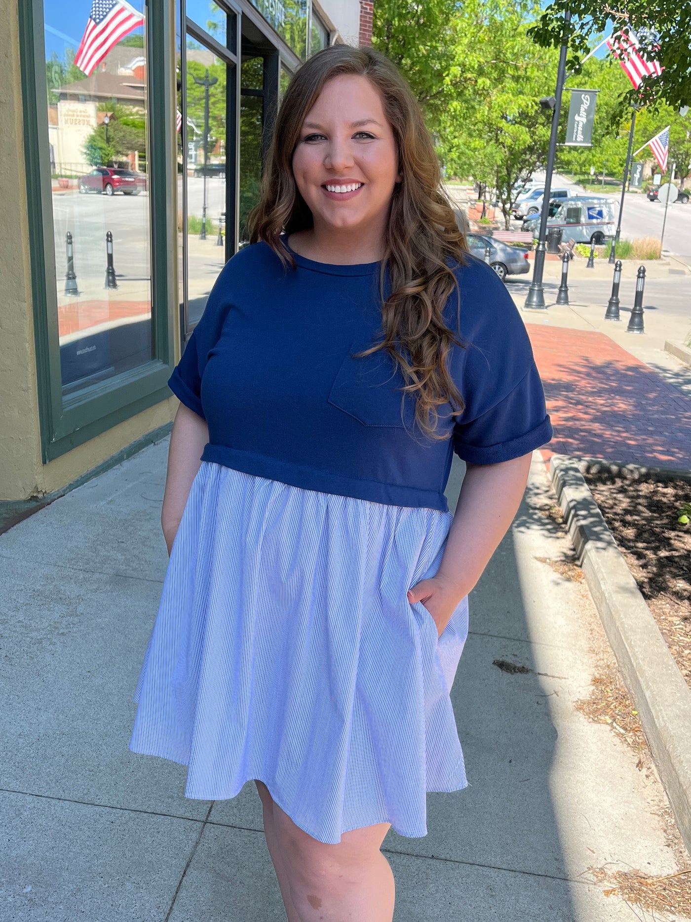 Navy Shirt Dress