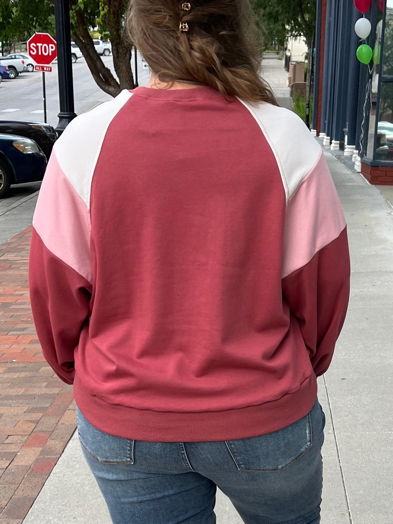 Falling Pink Crewneck