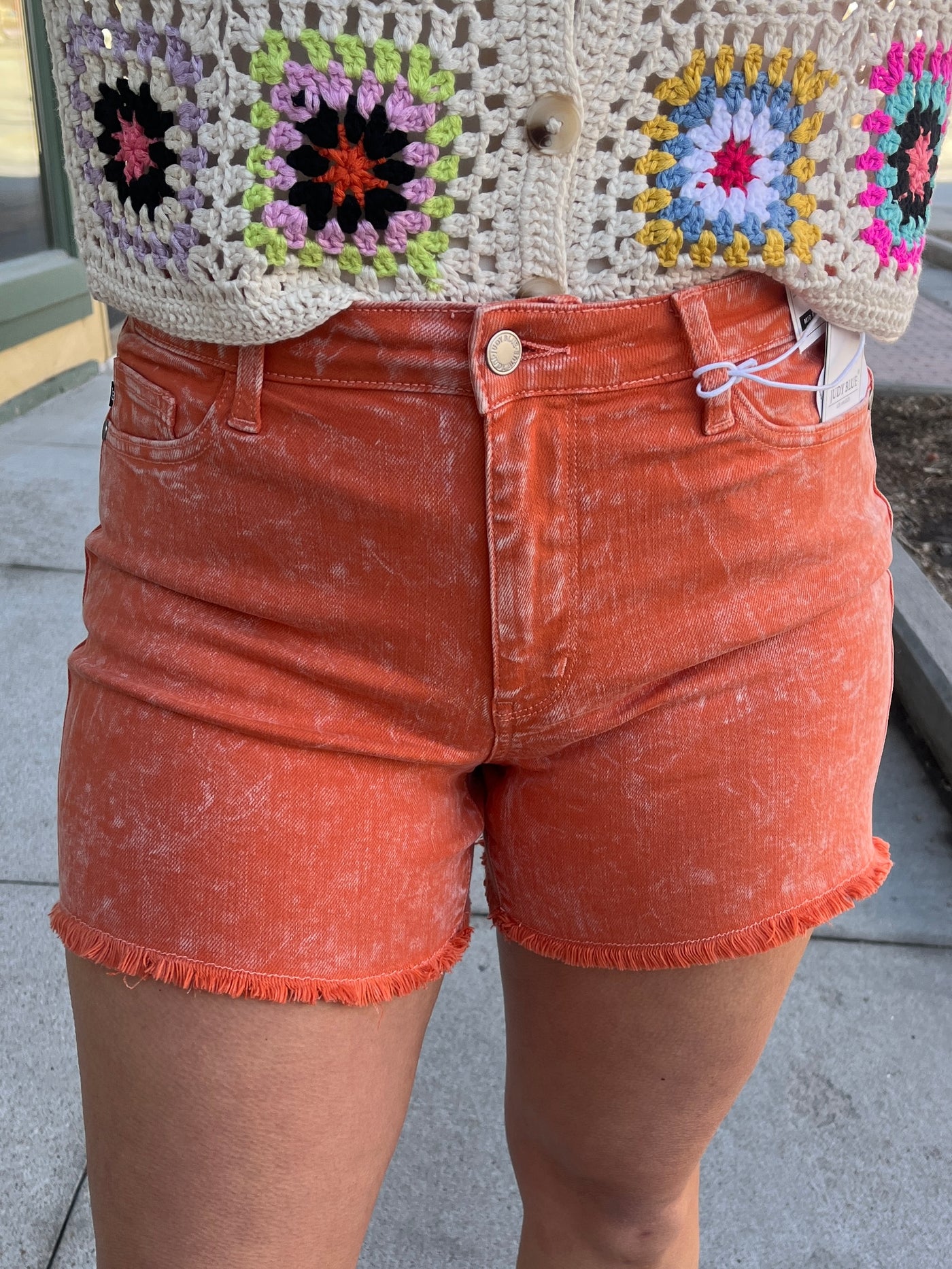 Judy Blue Just Peachy Shorts