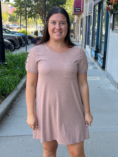 Taupe T-Shirt Dress