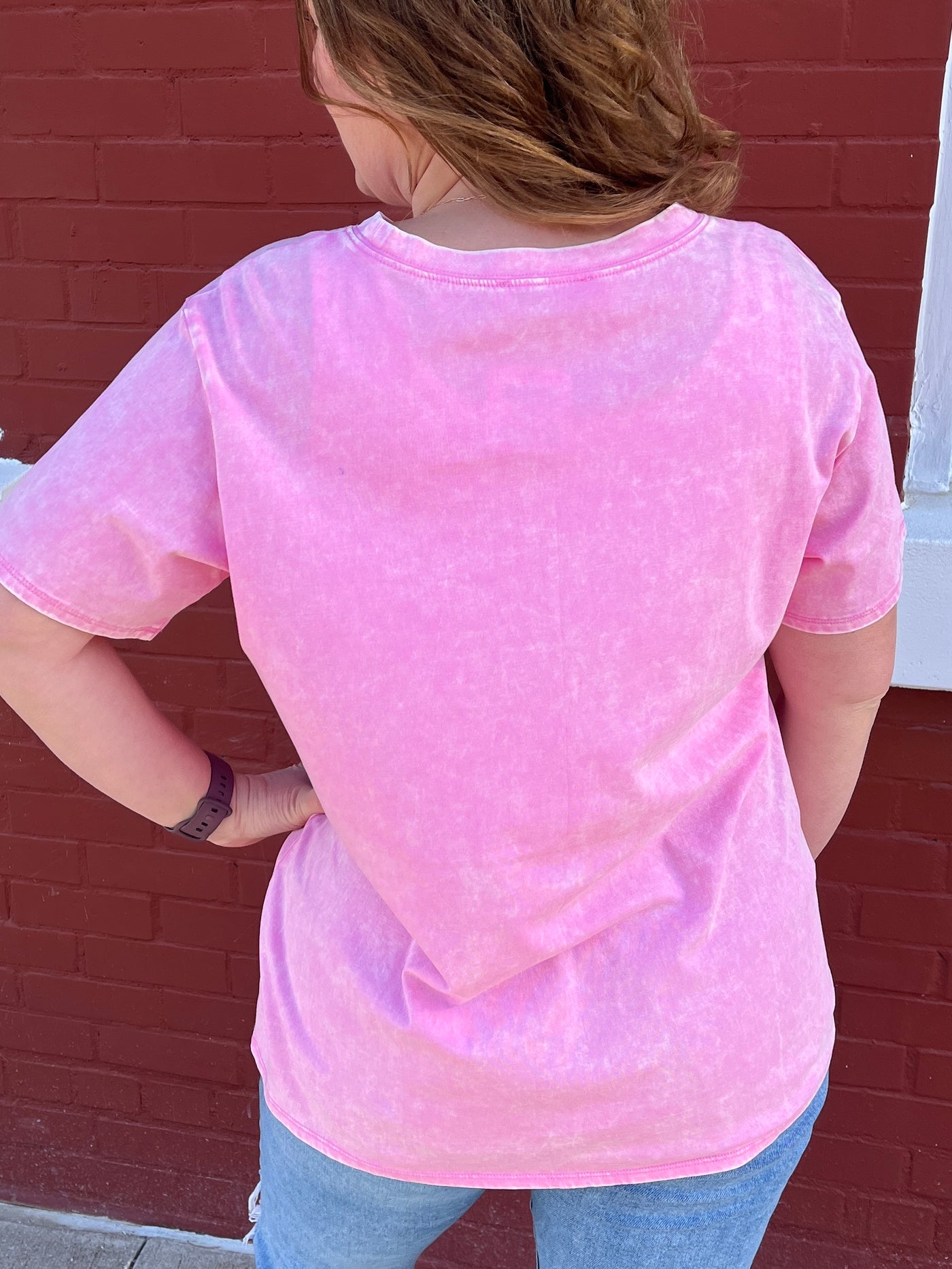 Grungy Pink Butterfly Tee