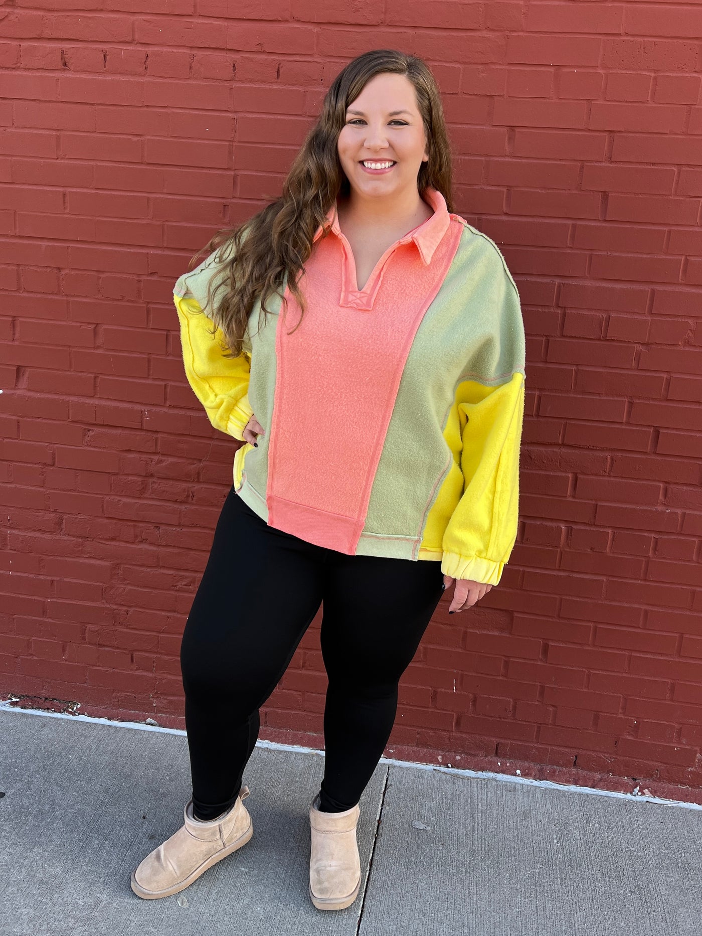 Retro Color Block Pullover