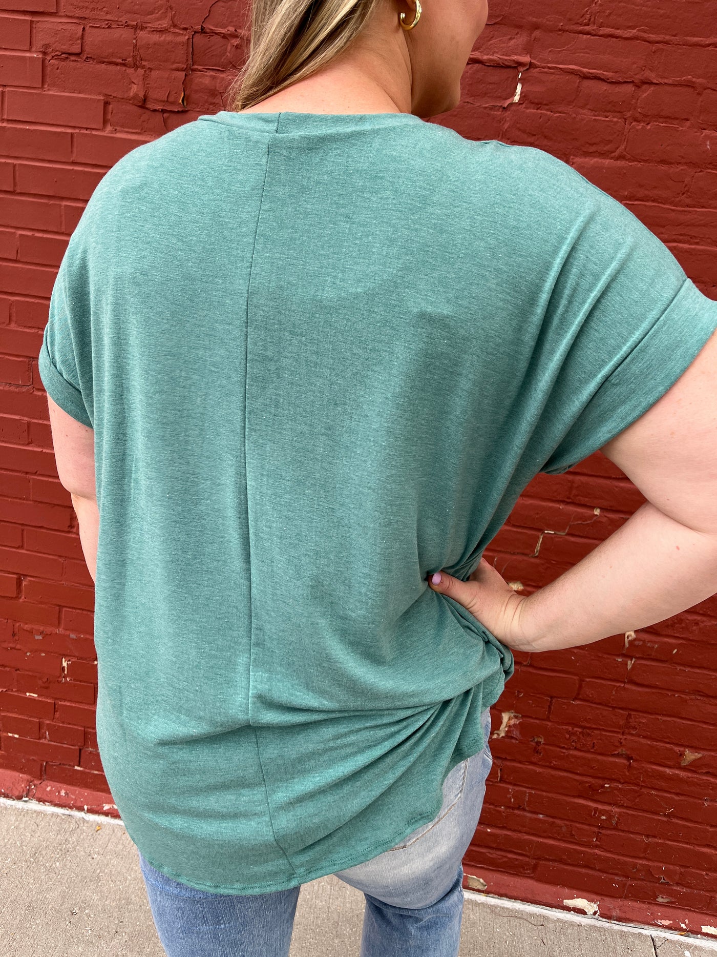 Rolled Short Sleeve Tee - Green