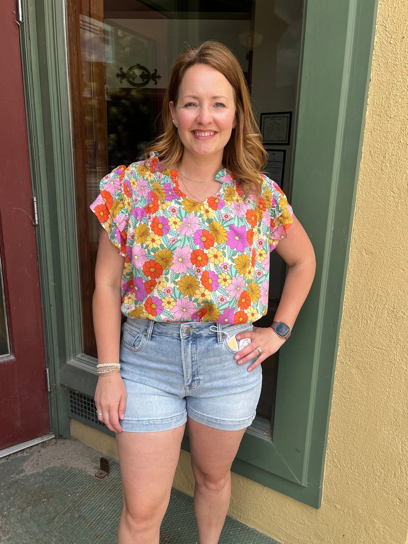 Retro Floral Blouse