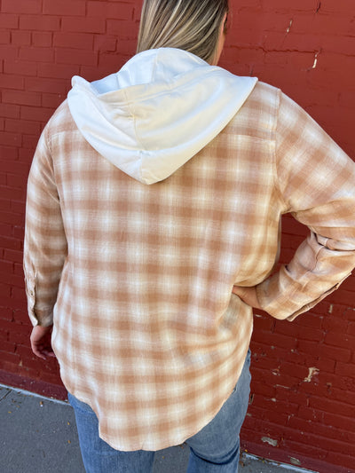 Hooded Taupe Flannel