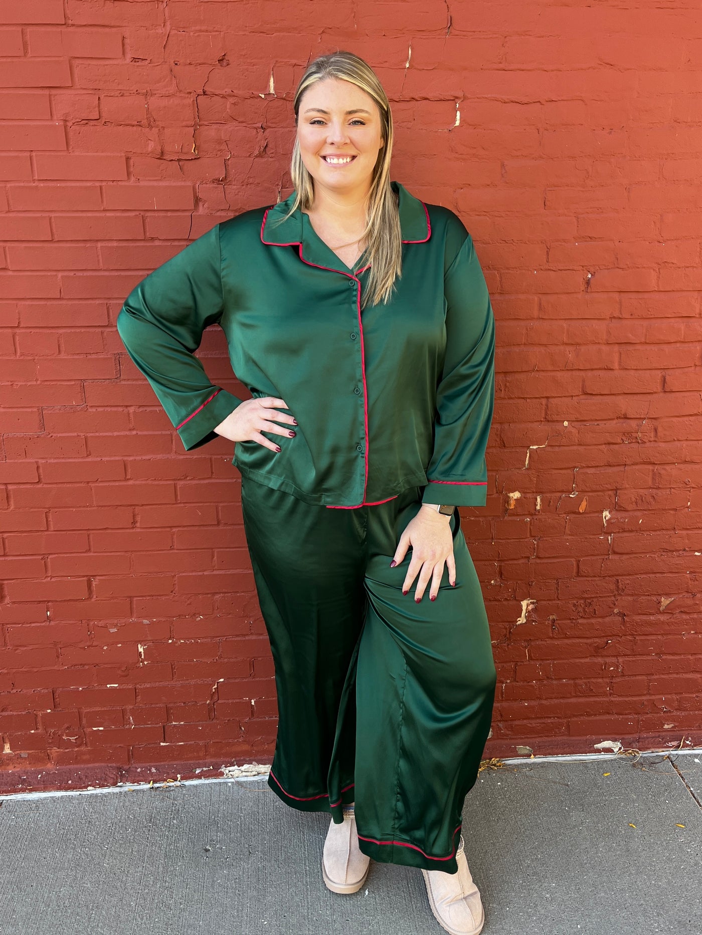 Holiday Satin Pajama Set