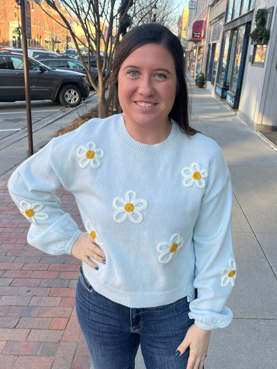 Floral Embroidered Sweater