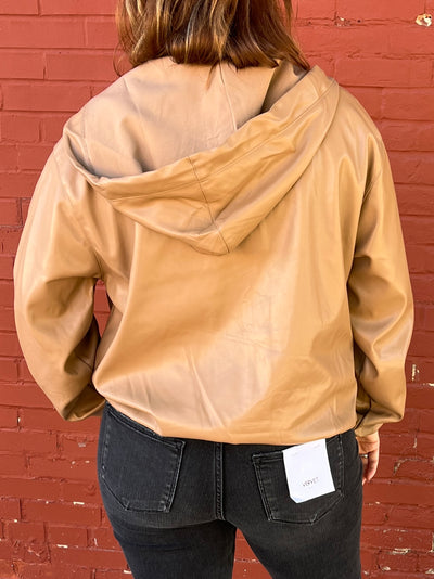 Faux Leather Camel Jacket