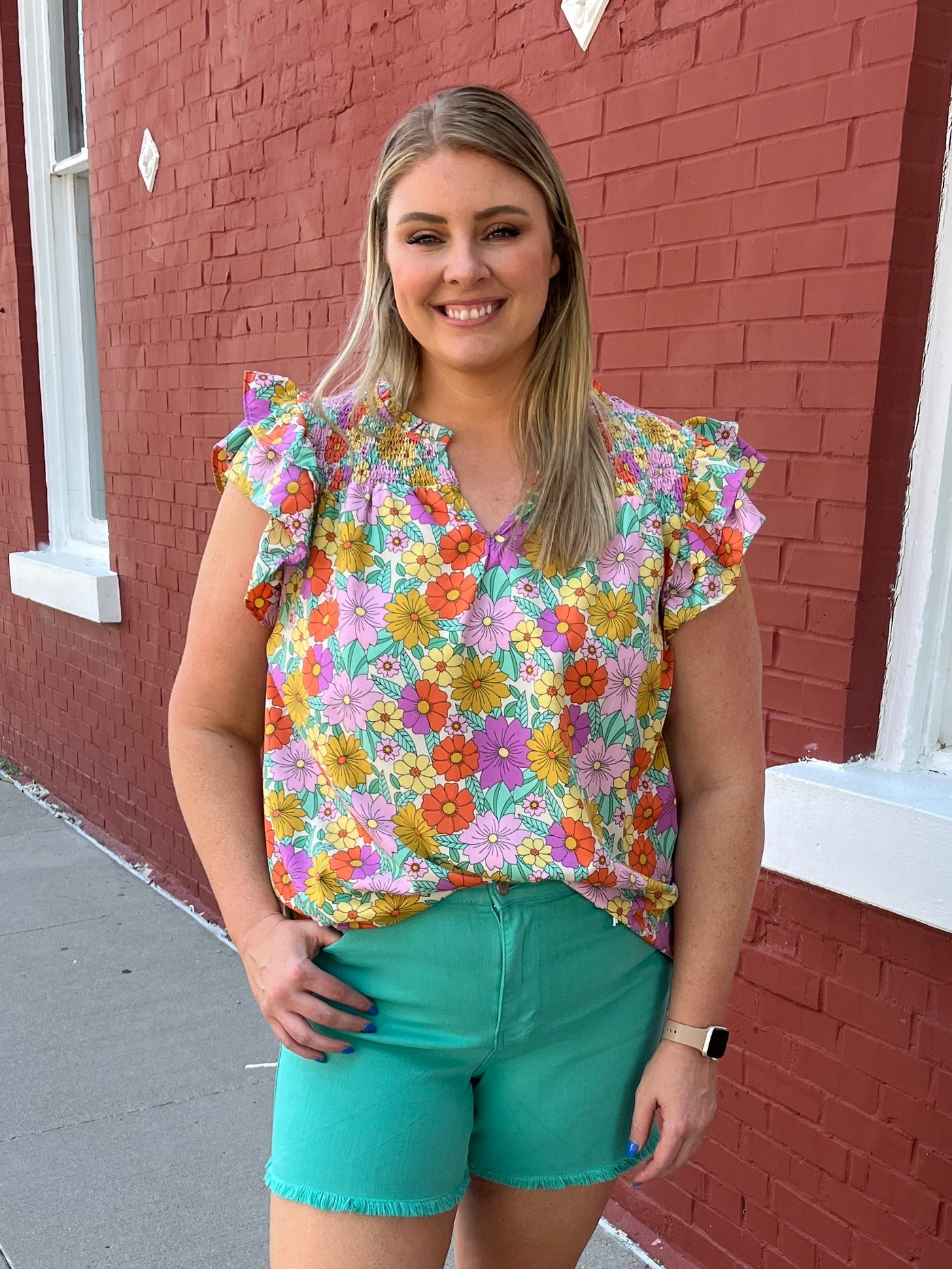 Retro Floral Blouse