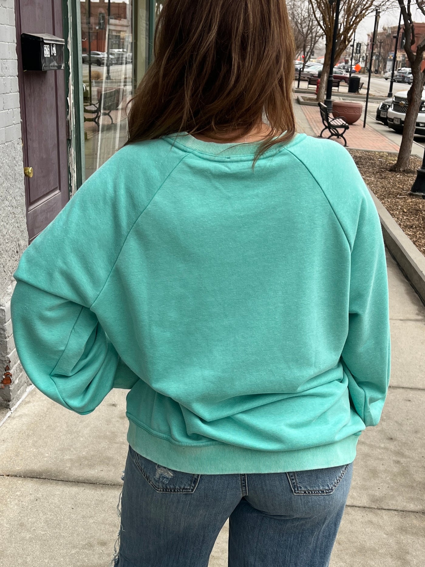 Crochet Edge Crewneck