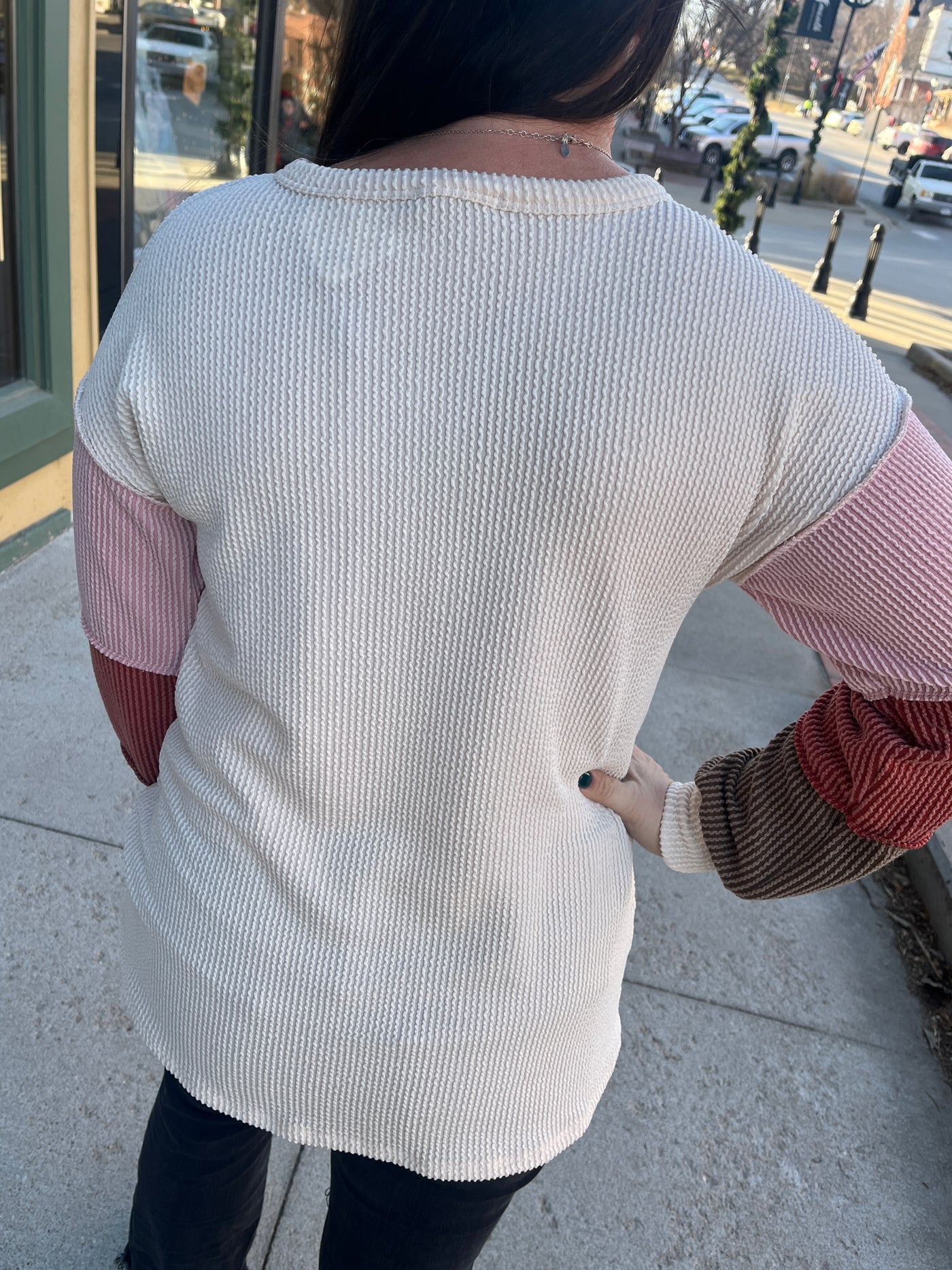 Color Block Sleeve Henley