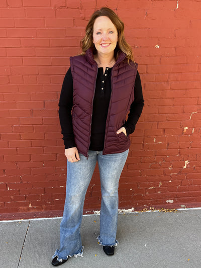 Burgundy Winter Vest