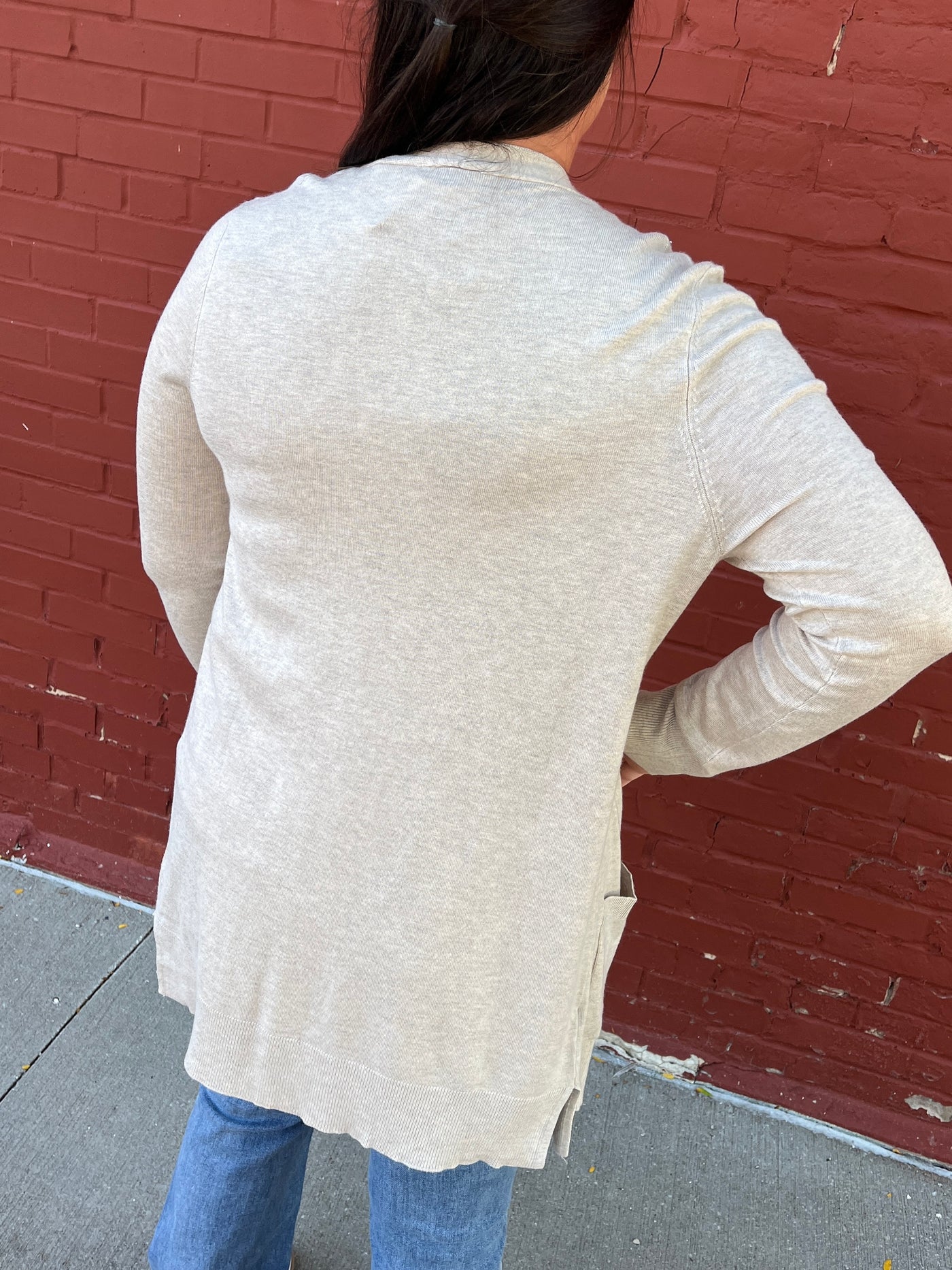 Oatmeal Essential Cardigan