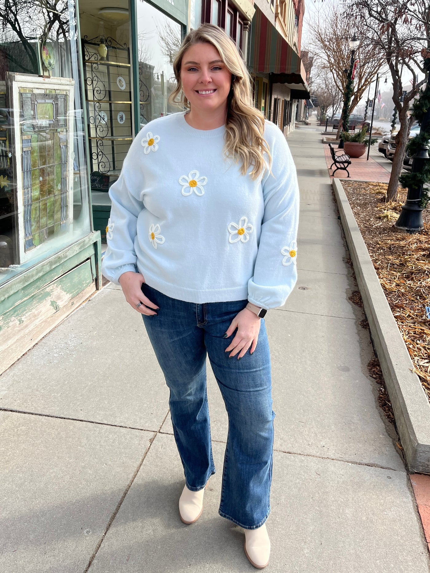 Floral Embroidered Sweater