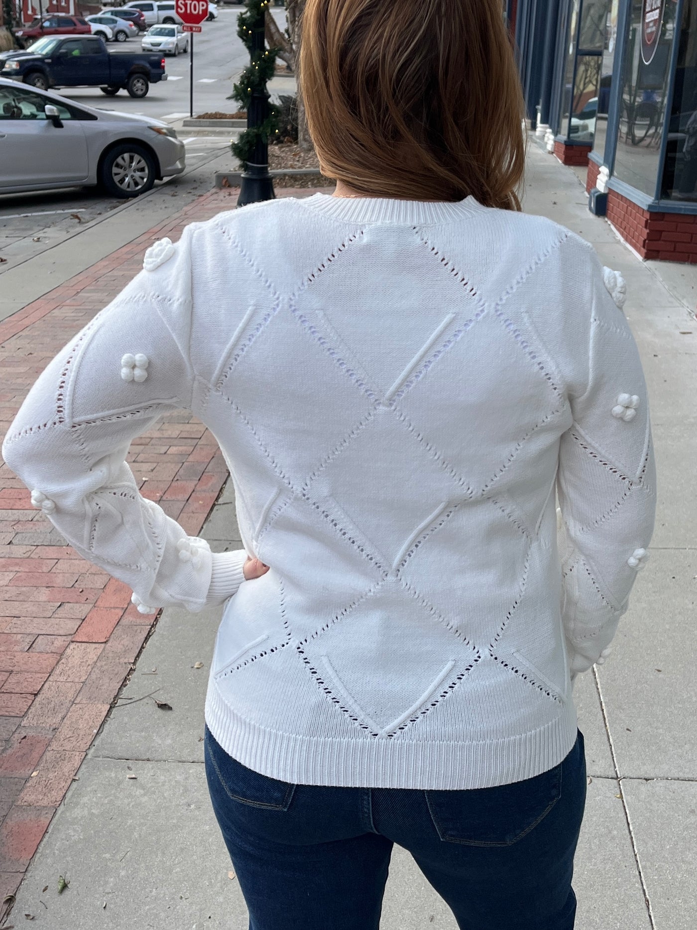 Floral Applique Sweater