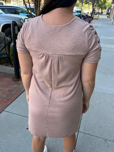 Taupe T-Shirt Dress