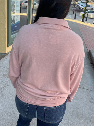 Mauve 1/4 Zip Pullover