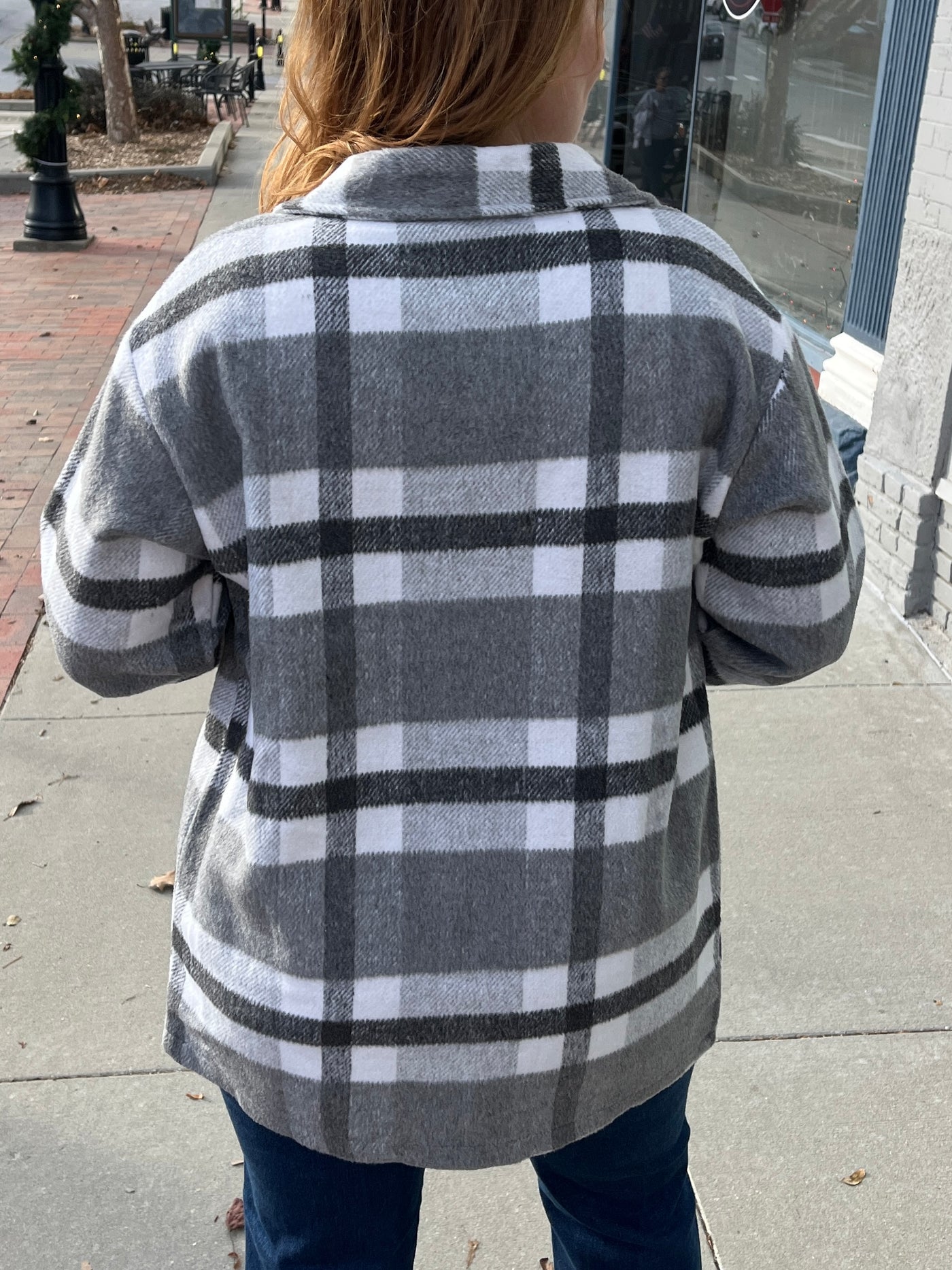 Norah Grey Plaid Shacket