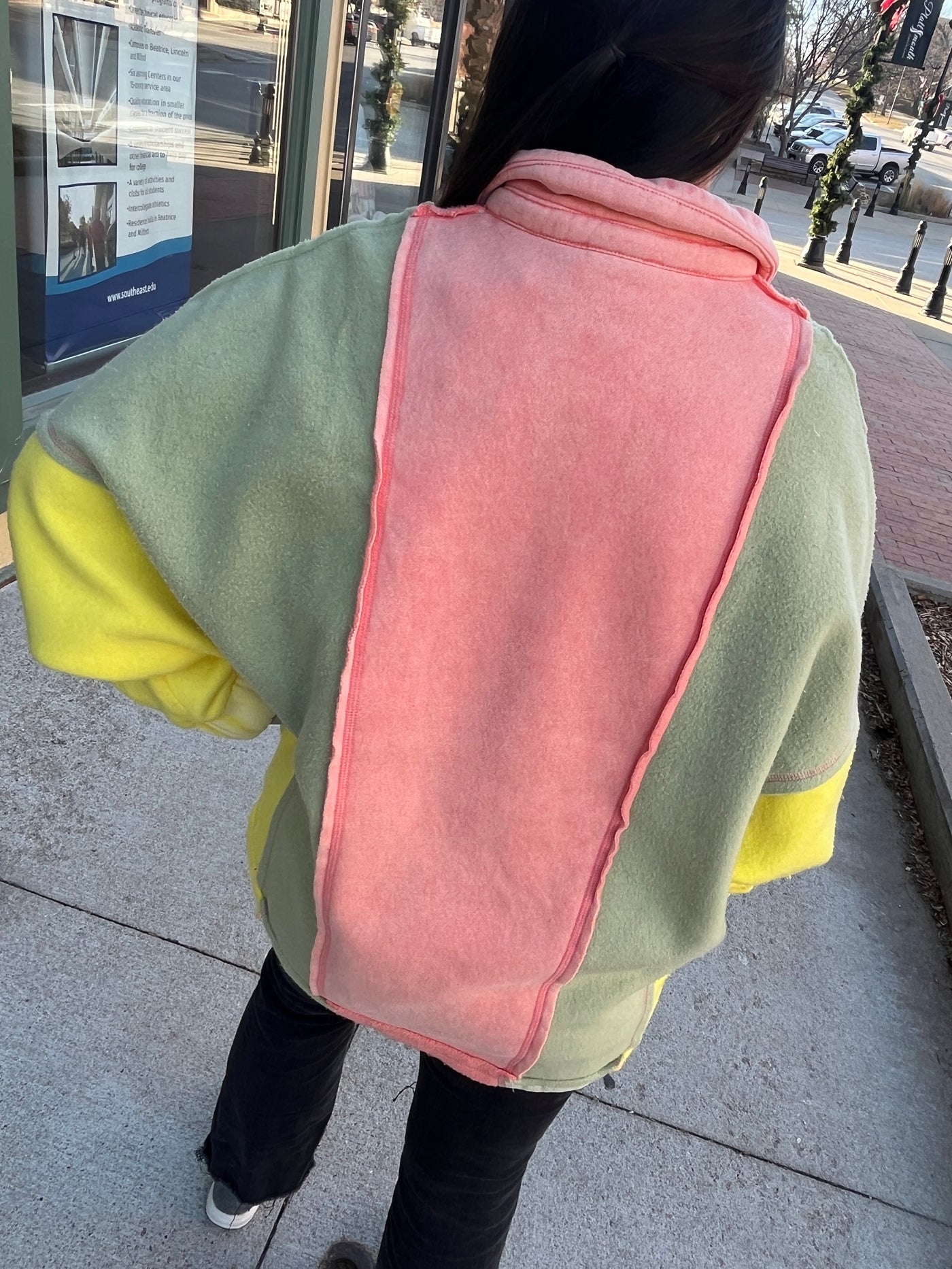 Retro Color Block Pullover