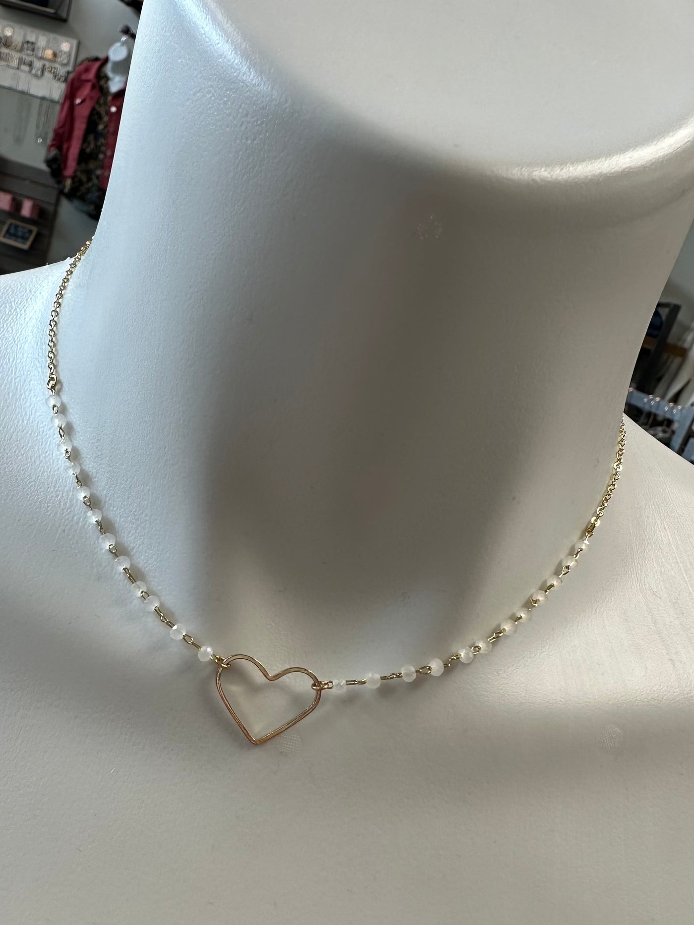 Heart & Bead Necklace