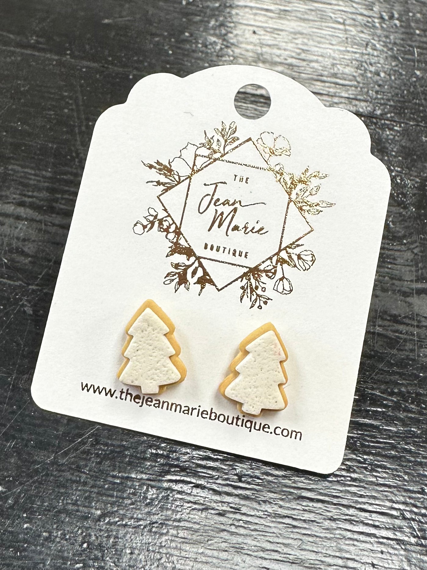 Handmade Clay Stud Holiday Earrings