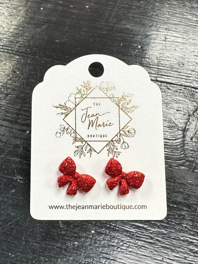 Handmade Clay Stud Holiday Earrings