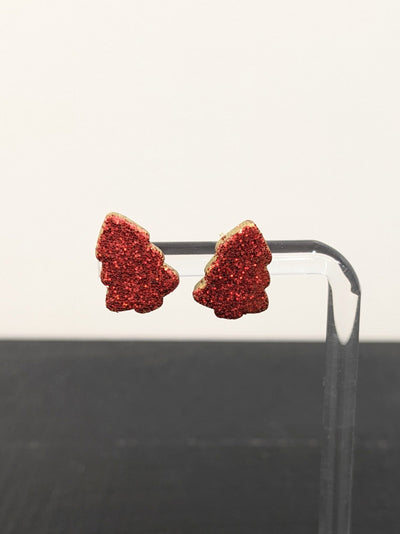 Handmade Clay Stud Holiday Earrings